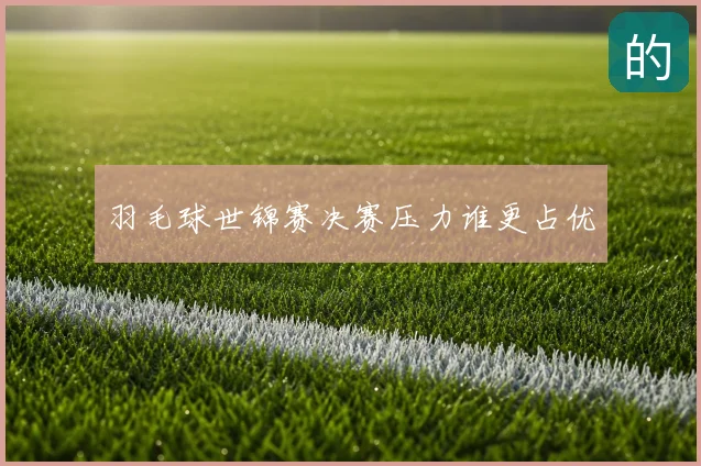羽毛球世锦赛决赛压力谁更占优